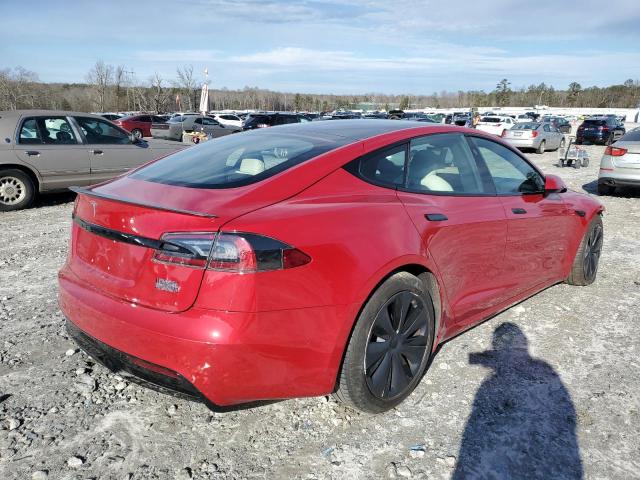 5YJSA1E61MF451017 - 2021 TESLA MODEL S 红色 照片 3