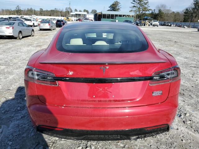 5YJSA1E61MF451017 - 2021 TESLA MODEL S 红色 照片 6