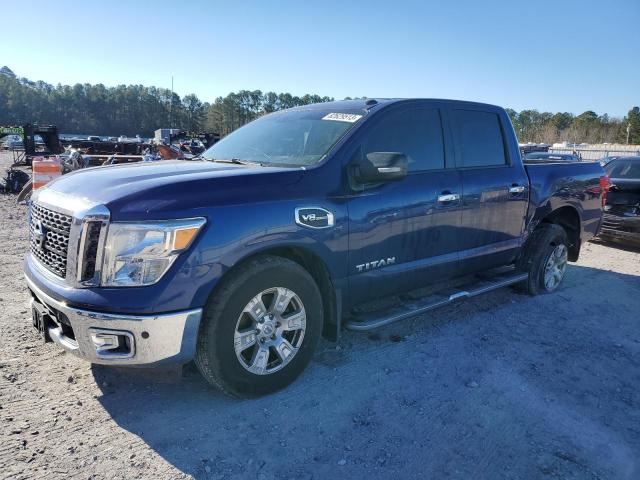 1N6AA1E66HN507470 - 2017 NISSAN TITAN SV BLUE photo 1