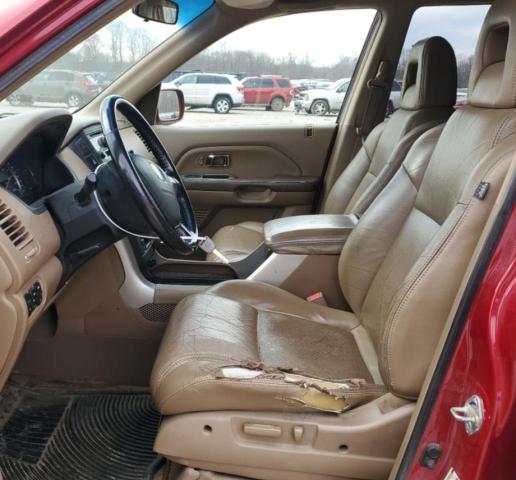 5FNYF18505B068136 - 2005 HONDA PILOT EXL RED photo 7