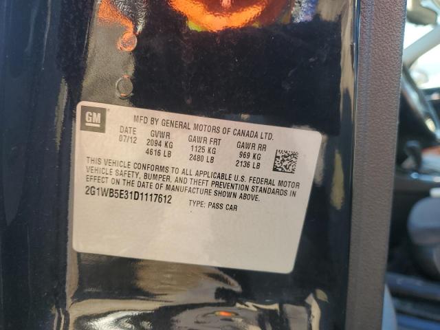 2G1WB5E31D1117612 - 2013 CHEVROLET IMPALA LT BLACK photo 13