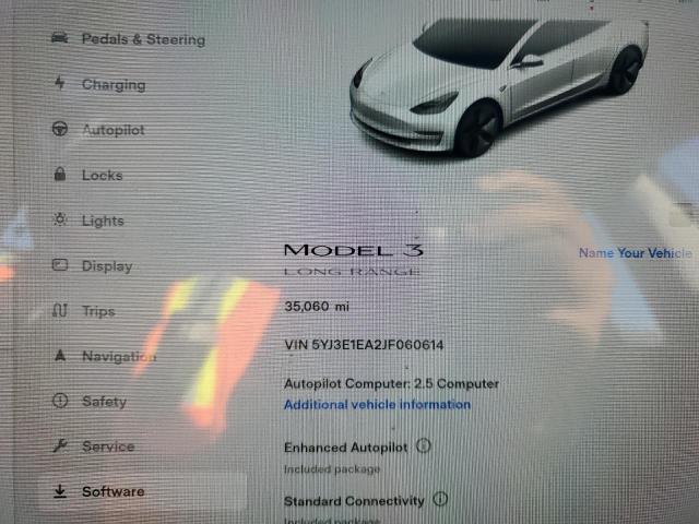 5YJ3E1EA2JF060614 - 2018 TESLA MODEL 3 WHITE photo 9