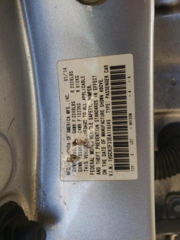 1HGCR2F33EA118045 - 2014 HONDA ACCORD LX Silber Foto 12