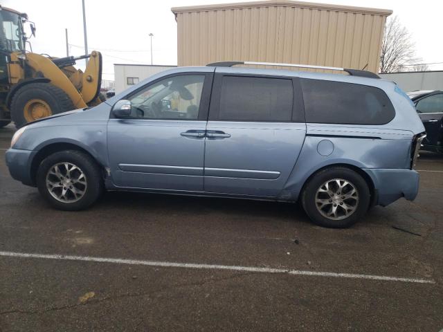 KNDMG4C79E6547415 - 2014 KIA SEDONA LX BLUE photo 2