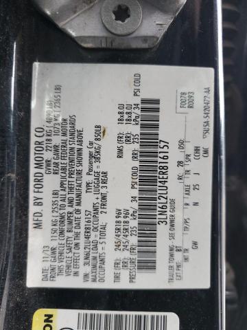 3LN6L2LU4ER816157 - 2014 LINCOLN MKZ HYBRID BLUE photo 13