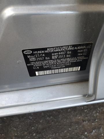 5NPE24AF1FH007593 - 2015 HYUNDAI SONATA SE BLUE photo 12