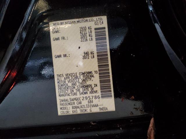 1N4AL3AP6EC295786 - 2014 NISSAN ALTIMA 2.5 შავი ფოტო 13