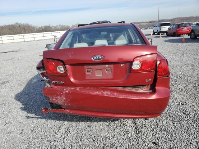 KNAGE123175133454 - 2007 KIA OPTIMA LX RED photo 6