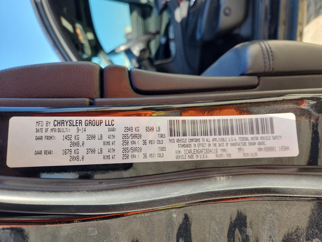 1C4RJEAG4FC654116 - 2015 JEEP GRAND CHEROKEE LAREDO 黑色 照片 13