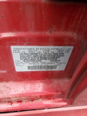 3N1AB7AP3DL701422 - 2013 NISSAN SENTRA S 红色 照片 12