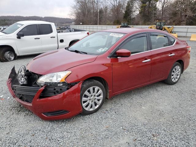 3N1AB7APXEL606860 - 2014 NISSAN SENTRA S RED photo 1
