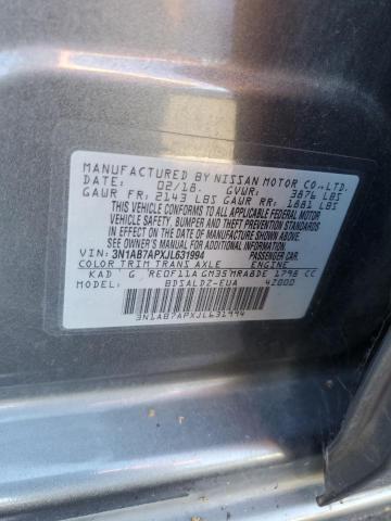 3N1AB7APXJL631994 - 2018 NISSAN SENTRA S GRAY photo 12
