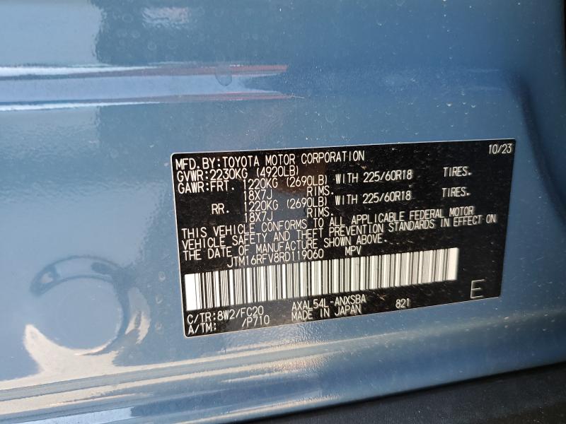 JTM16RFV8RD119060 - 2024 TOYOTA RAV4 SE BLUE photo 13