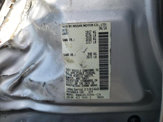 1N4AL3AP5GC259560 - 2016 NISSAN ALTIMA 2.5 SILVER photo 13