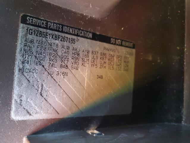 1G1ZB5E1XBF267185 - 2011 CHEVROLET MALIBU LS Beige Foto 12