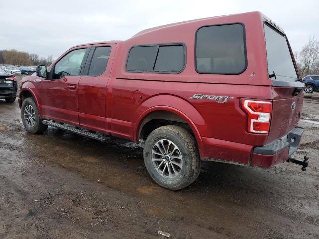 1FTEX1EP3KFB15155 - 2019 FORD F150 SUPER CAB RED photo 2