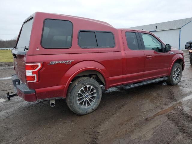 1FTEX1EP3KFB15155 - 2019 FORD F150 SUPER CAB RED photo 3
