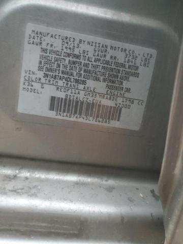 3N1AB7AP4DL786285 - 2013 NISSAN SENTRA S ნაცრისფერი ფოტო 13