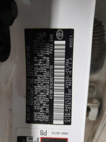 4T1BF1FK3HU772790 - 2017 TOYOTA CAMRY LE 白色 照片 13