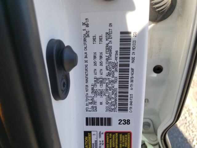 3TMCZ5AN0KM286393 - 2019 TOYOTA TACOMA DOUBLE CAB Білий фото 13