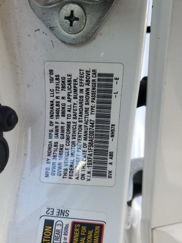 19XFA1F58AE007447 - 2010 HONDA CIVIC LX WHITE photo 12