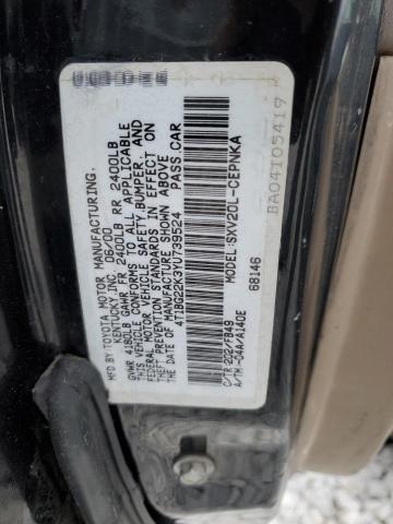 4T1BG22K3YU739524 - 2000 TOYOTA CAMRY CE BLACK photo 12