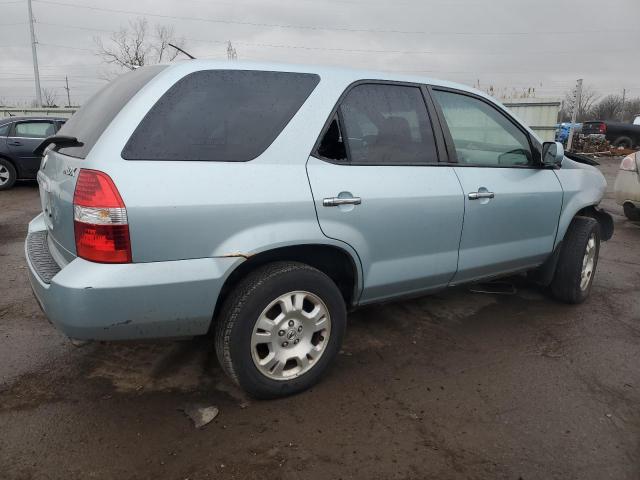 2HNYD18202H527516 - 2002 ACURA MDX BLUE photo 3