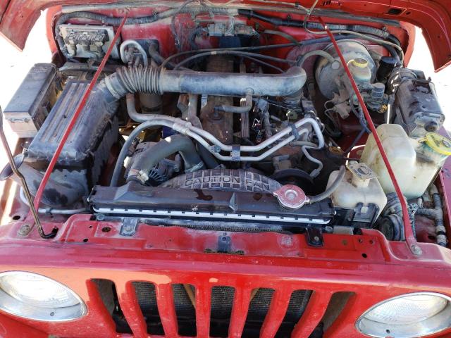 1J4FA49S5YP721222 - 2000 JEEP WRANGLER / SPORT RED photo 11