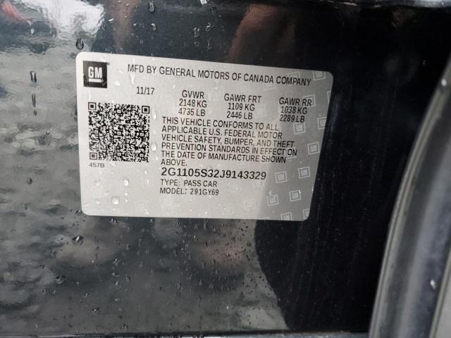 2G1105S32J9143329 - 2018 CHEVROLET IMPALA LT 黑色 照片 12