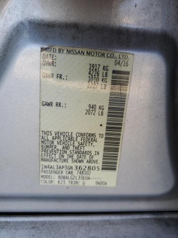 1N4AL3AP3GN362805 - 2016 NISSAN ALTIMA 2.5 ვერცხლისფერი ფოტო 13