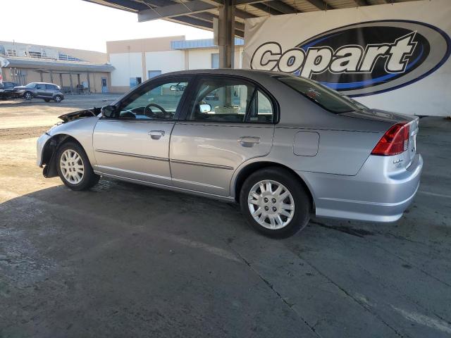 2HGES16545H522823 - 2005 HONDA CIVIC LX ვერცხლისფერი ფოტო 2