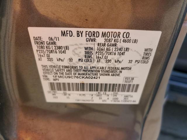 1FMCU9C76CKA02421 - 2012 FORD ESCAPE XLS GRAY photo 12