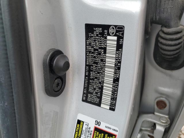 2T1BURHE8GC541685 - 2016 TOYOTA COROLLA L SILVER photo 12