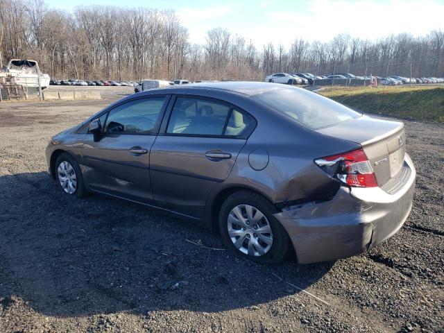 19XFB2F5XCE392645 - 2012 HONDA CIVIC LX GRAY photo 2