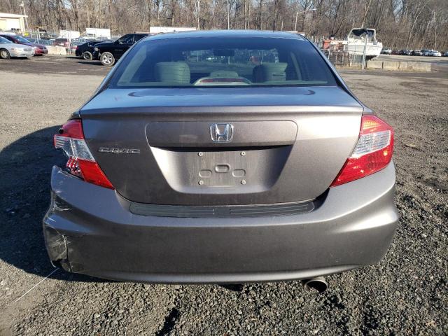 19XFB2F5XCE392645 - 2012 HONDA CIVIC LX GRAY photo 6