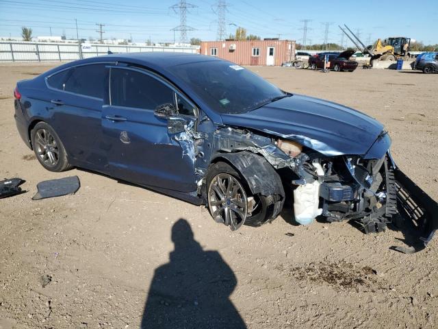 3FA6P0CD0KR264719 - 2019 FORD FUSION SEL BLUE photo 4