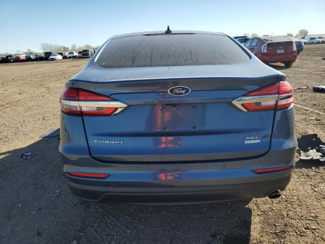 3FA6P0CD0KR264719 - 2019 FORD FUSION SEL BLUE photo 6