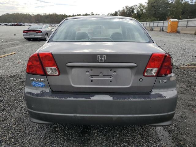 1HGES16505L013458 - 2005 HONDA CIVIC LX SILVER photo 6