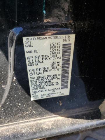 5N1AR1NN7BC634228 - 2011 NISSAN PATHFINDER S BLACK photo 13