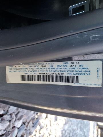 3VWBK31C15M403239 - 2005 VOLKSWAGEN NEW BEETLE GL 灰色 照片 12