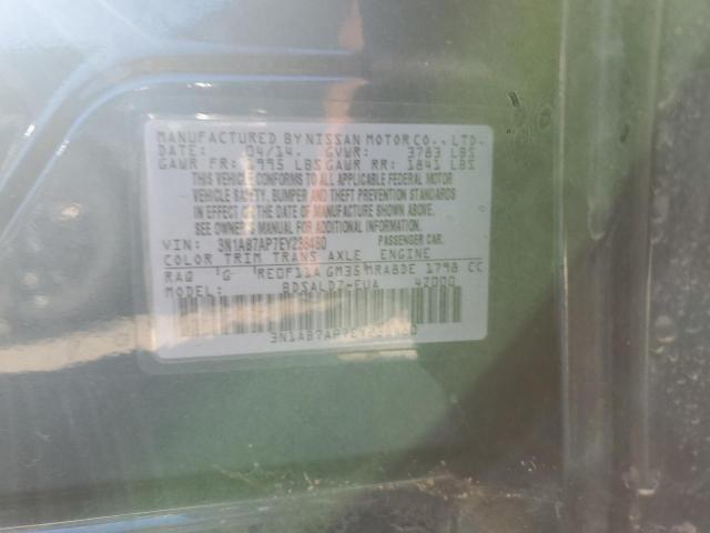 3N1AB7AP7EY238480 - 2014 NISSAN SENTRA S 青色 照片 12