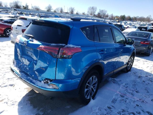 JTMRJREV7JD238225 - 2018 TOYOTA RAV4 HV LE BLUE photo 3