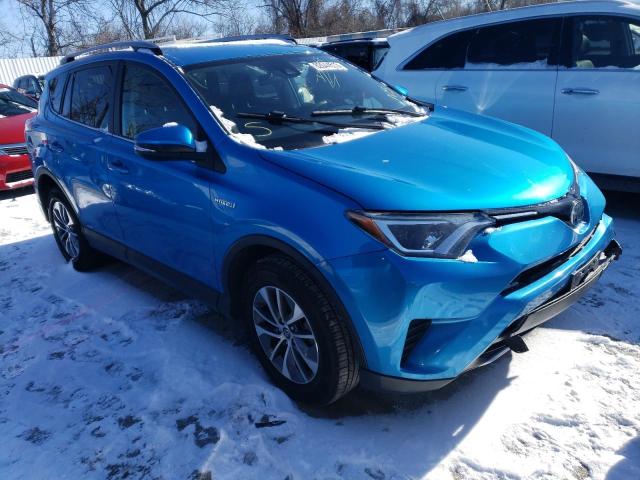 JTMRJREV7JD238225 - 2018 TOYOTA RAV4 HV LE BLUE photo 4