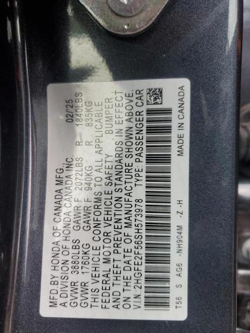 2HGFE2F56SH573978 - 2025 HONDA CIVIC SPORT 银色 照片 12