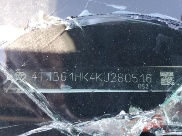 4T1B61HK4KU280516 - 2019 TOYOTA CAMRY XSE WHITE photo 13