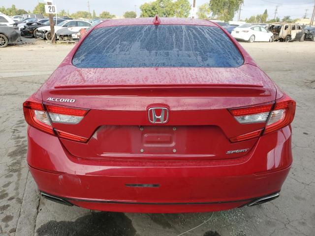 1HGCV1F38KA106183 - 2019 HONDA ACCORD SPORT Қызыл фото 6