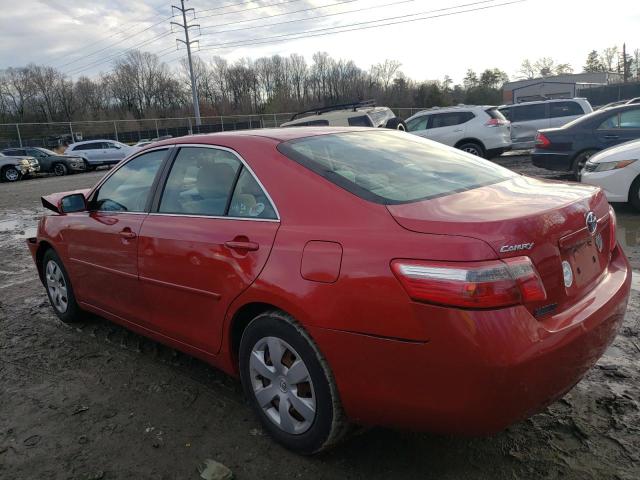4T1BE46K87U189537 - 2007 TOYOTA CAMRY CE RED photo 2