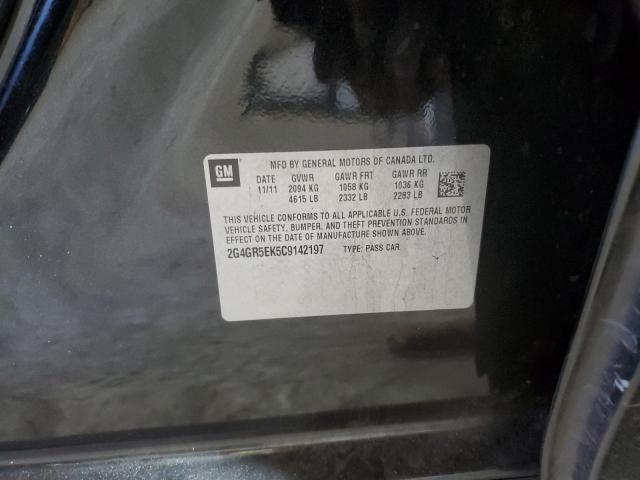 2G4GR5EK5C9142197 - 2012 BUICK REGAL 黑色 照片 12