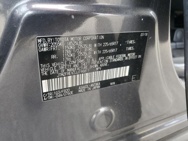 JTMZFREV2JJ196811 - 2018 TOYOTA RAV4 LE Графитовый фото 13