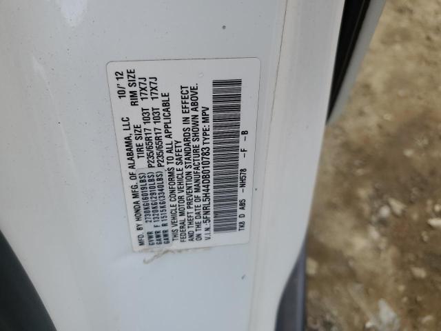 5FNRL5H44DB010783 - 2013 HONDA ODYSSEY EX WHITE photo 13